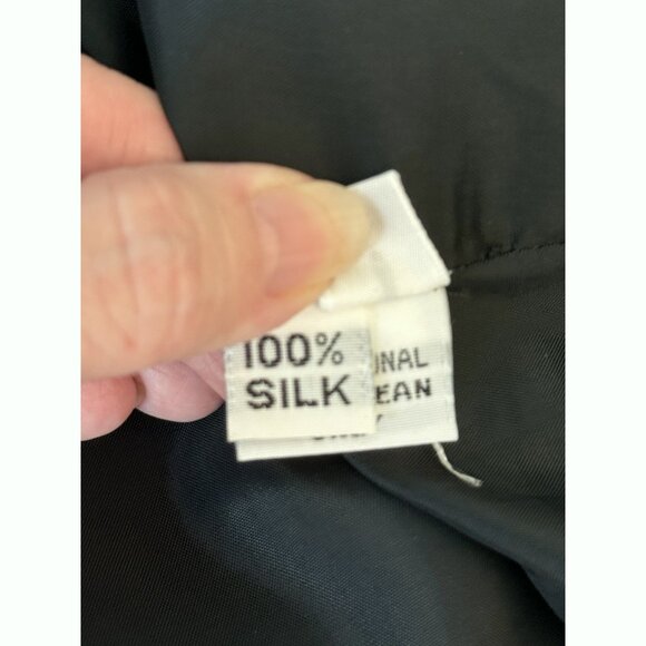 Vtg 90s SCAASI Boutique I.Magnin DESIGNER BOW FRONT Sheath COCKTAIL Dress 4 Silk - Picture 10 of 16